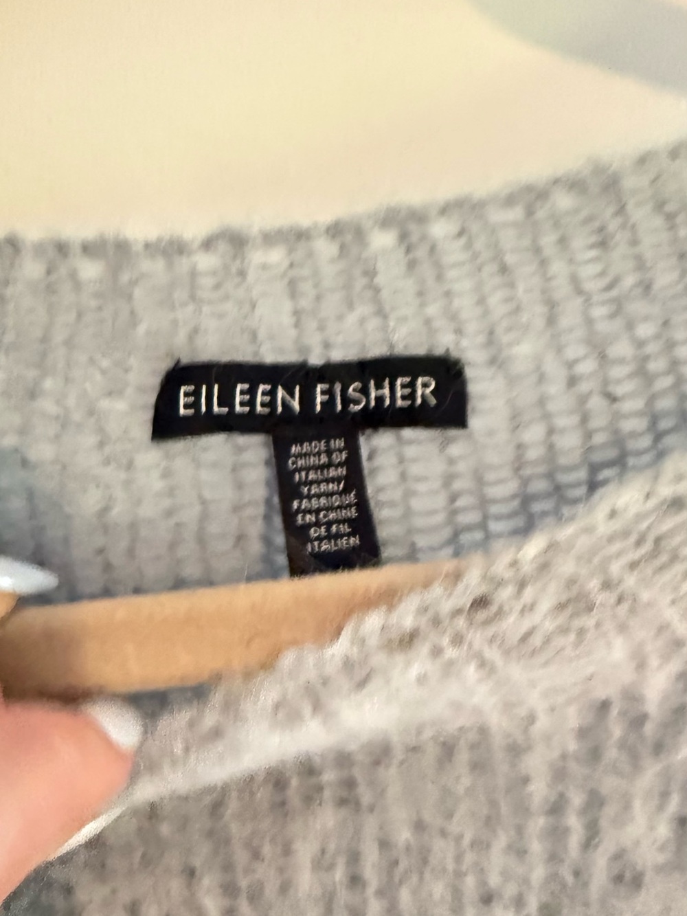 Eileen Fisher Light Blue Crewneck Sweater - Picture 2 of 4